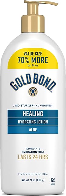 Gold Bond Healing Hydrating Lotion with Aloe Moisturizes, Heals & Smooths Dry Skin, Delivers Immediate 24-Hour Hydration, Value Size, 24 oz