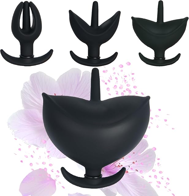 Inflatable Anal Plug, Flower-Shape Soft Butt Plug, Anal Pump, Anus Dilator Expander Anal Dildo for Unisex Gay Sex Game Prostate Massager