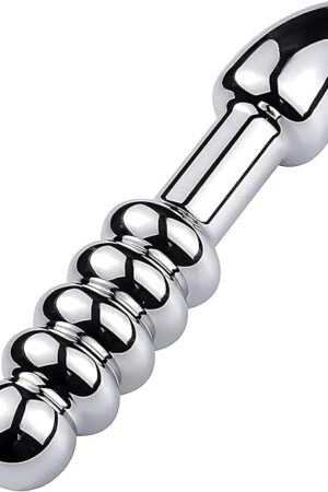 Dual-Ended Dildo Massage Wand with Metal Anal Butt Plug | Prostate Massager for Men & Women | Couples Adult Sensual Toy | Reusable Sex Toys for Intimate Exploration (PD-156)