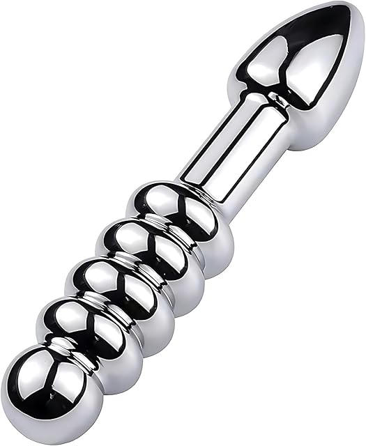 Dual-Ended Dildo Massage Wand with Metal Anal Butt Plug | Prostate Massager for Men & Women | Couples Adult Sensual Toy | Reusable Sex Toys for Intimate Exploration (PD-156)