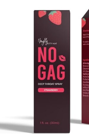 Deep Throat Spray | No Gag Sweet Strawberry Mild Numbing Deep Throat Spray | Throat Numbing Spray for Deep Throating 1oz Precise Spray Nozzle | Travel Friendly