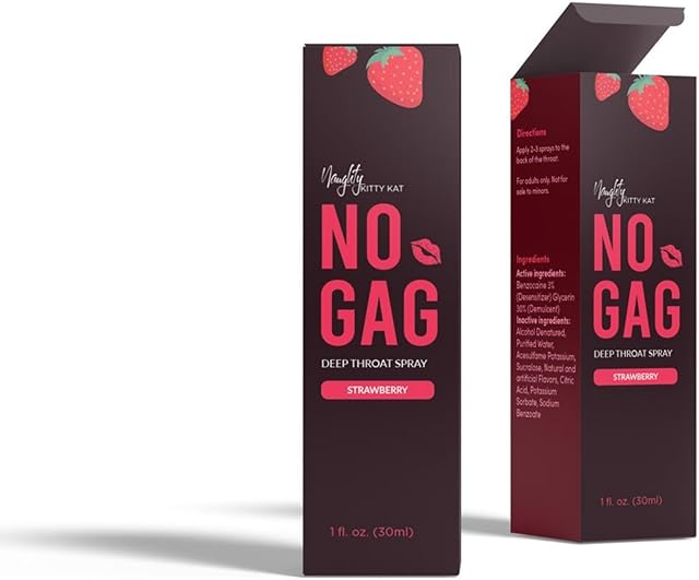 Deep Throat Spray | No Gag Sweet Strawberry Mild Numbing Deep Throat Spray | Throat Numbing Spray for Deep Throating 1oz Precise Spray Nozzle | Travel Friendly