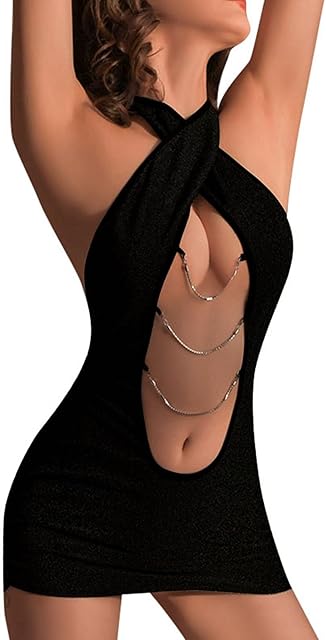 Cheeky Womens Lingerie Set Sexy Flattering Babydoll Nightie Exotic Nightwear Kinky Nightgown Mesh Slip Dress Slutty