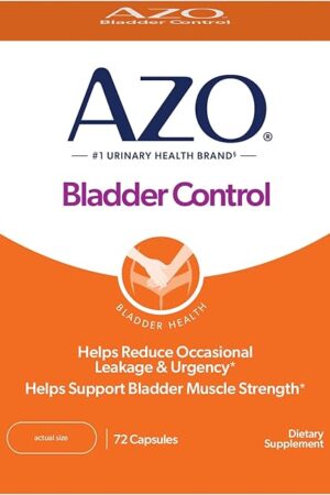 AZO Bladder Control with Go-Less Daily Supplement | Helps Reduce Occasional Urgency, leakage due to laughing, sneezing and exercise??? | 72 Capsules