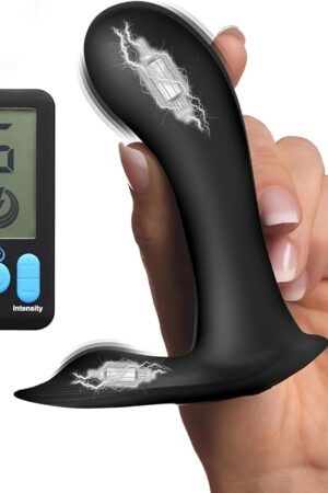 Electric Shock Panty Vibe Sex Toys for Women G Spot Clitoris Men Prostate Massager Anal Safe E-stim Stimulator Perineum Vibrating Butt Plug Electroshock Vibrator Electroplay Shocking [Made in USA]