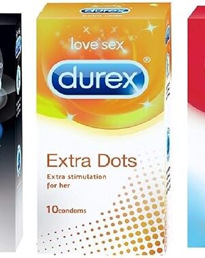 Durex Extended Pleasure (12s), Feel Thin (12s) And Excite Me (12s) Condoms- (Combo Of 3)