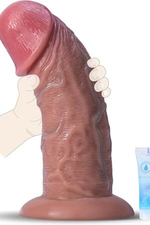 866" Realistic Huge Dildo Sex Toys -276" Diameter Thick Dildo with Upgraded Strong Suction Cup for Hands-Free, Dual Density Silicone Giant Anal Dildos Adult Toys for Men & Women