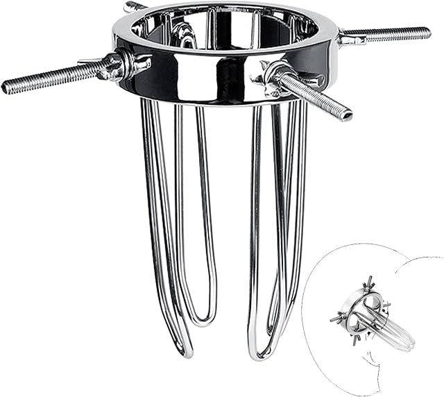 Anal Spreader Vaginal Hollow Tunnel Butt Plug BDSM SM Game Wand Pussy Labia Anal Plug Spreader Adjustable Sex Toy with Stainless Steel Material