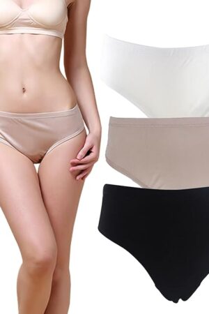 Womens Soft Pure Silk Sexy Panties Breathable Bikinis Low Waist Briefs Undies