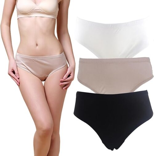 Womens Soft Pure Silk Sexy Panties Breathable Bikinis Low Waist Briefs Undies