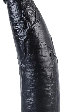 293'' Diameter Huge Thick Big Black Dildo No Balls, 12 Inch Large Anal Dildos BBC Dildo with Strong Suction Cup, Dual Density Huge Silicone Giant Dildos Anal Sex Toys for G-spot & Prostate Massage