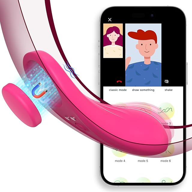 Wearable Panty Vibrator APP Remote Control with 7 Vibrations and Magnetic Clip Public Play Adult Sex Toys for Women or Couples Butterfly Vibrators Clit Mini Vibrator Vagina Stimulator (Rose)