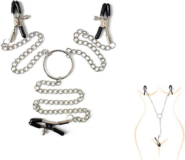 BDSM Nipple Clamps Adult Sex Toys for Couples Men Women,Adjustable Nipple Clamp Penis Cock Pusy Clit Stimulator Sex Things for Couple Kinky, Nipple Clips Clitoral Clamp Sex Bondage Gear & Accessories