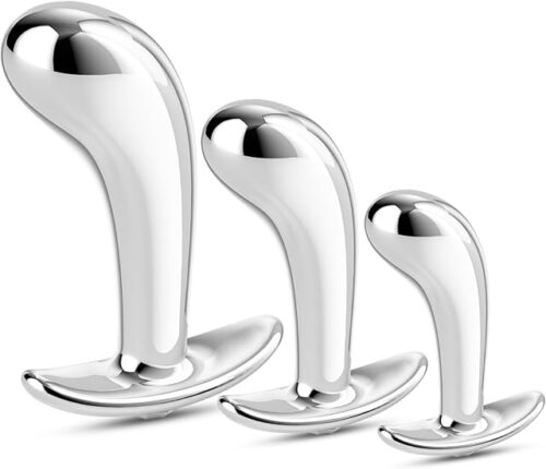 Yivans Anal Plug Anal Training Sets for Beginner - SM Fetish Sex Toys for Unisex Butt Plug with Flared Base Prostate Massager Adult Sex Toys & Games for Woman Men Couples Can Be Weared for Long Time