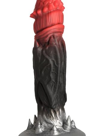 Count Cockula Silicone Dildo for Beginners, Men, Women, & Couples. Fantasy Dildo and Strong Suction Cup. Harness Compatible, Premium Silicone. 1 Piece. Red & Black.