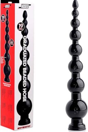 Hosed 19 Inch Graduated Bead Anal Snake