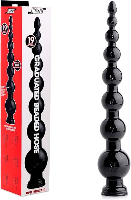 Hosed 19 Inch Graduated Bead Anal Snake