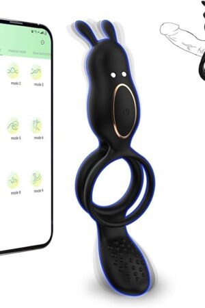 Vibrating Cock Ring Sex Toys - Couple Sex Toys with Clitoral Stimulator, with 9 Modes, Men's Penis Vibrators, Perineum, G spot, Clitorals Stimulator for Women, Sex Novelties, Adult Sex Toys & Games