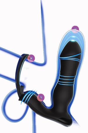 Anal Vibrator Ring Anal Sex Toys Private Massager, Anal Plug Male Sex Toys P Spot Massager, Butt Plug with Distant Range Use Waterproof