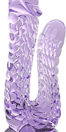 9 Inch Huge Realistic Dragon Double Ended Dildo for Beginners with Flared Suction Cup Base for Hands-Free Play, Flexible Monster Anal Dildo with Curved Shaft for Vaginal G-spot and Anal Play