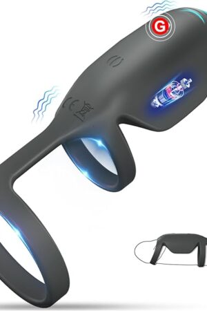 Vibrating Penis Sleeve Cock Ring, Penis Ring Vibrator Extender for G Spot Stimulation, Couples Adult Sex Toys for Men Women, Healexcer Girth Enhancer Sleeve Male Couple Sex Toy for Men Sex