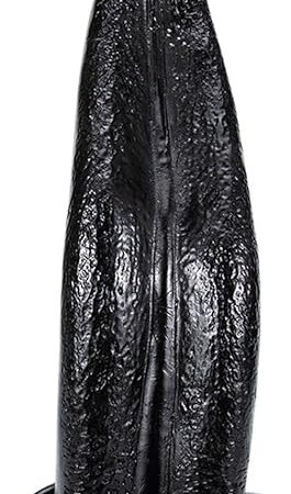 2 Colors of Tongue Shape G Spot Dildo with Suction Cup Base, Waterproof Lifelike Realistic Dildo Adult Sex Toy for Women- Black