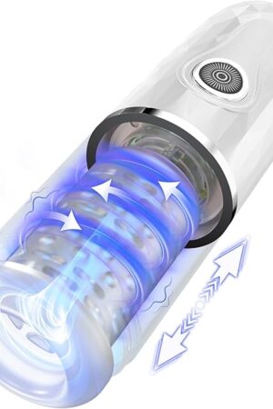 Automatic Male Masturbator, Adult Sex Toy for Men with 3 Speed Settings, 7 Thrusting and Rotation Modes, 6 Types of Real Person Moaning