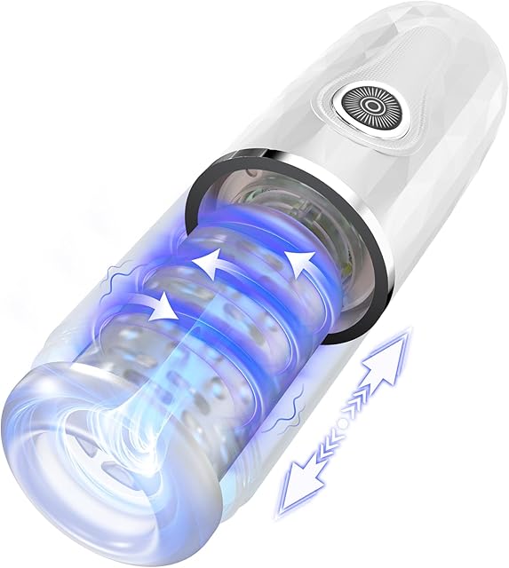Automatic Male Masturbator, Adult Sex Toy for Men with 3 Speed Settings, 7 Thrusting and Rotation Modes, 6 Types of Real Person Moaning