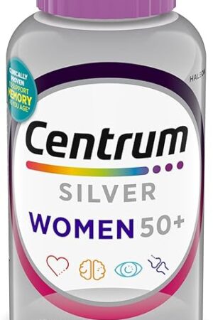 Centrum Silver Women's Multivitamin for Women 50 Plus, Multivitamin/Multimineral Supplement with Vitamin D3, B Vitamins, Non-GMO Ingredients, Supports Memory and Cognition in Older Adults - 200 Ct