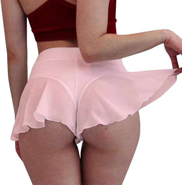 High Waisted Sheer Women Panties Solid See Through Underwear Soft Solid Color Thongs Eversoft Lace Briefs Cute Mesh