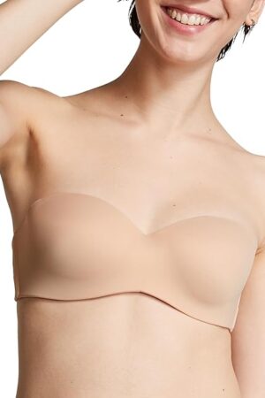 Women's Pink Wear Everywhere Lightly Lined Strapless Bra, Bras for Women (32A-38DDD)