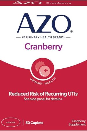 AZO Cranberry Urinary Tract Health Supplement, 1 Serving = 1 Glass of Cranberry Juice, Sugar Free Cranberry Pills, 50 Count