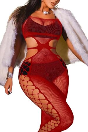 Fishnet Bodysuit,Sheer Mesh Sexy Stocking For Women Lingerie,Exotic Dancewear Rave Outfits