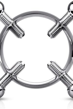 Dynamique Non Piercing 316L Surgical Steel Adjustable Nipple Clamp With 4 Screws (Sold Per Pair Or Per Piece)