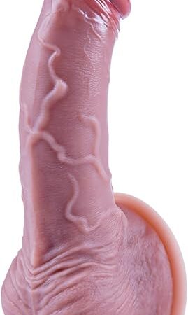 83" Realistic Big Upwards Dildo, Thick Anal Dildo Fat Penis, Soft Liquid Silicone Wide Dildo with Strong Suction Cup, G-spot XL Dildo Vaginal Anal Stimulator Female Sex Toy for Men Women and Couples