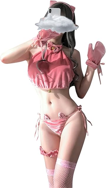 Anime Cute Piggy Cosplay lingerie Velvet Role Play Sexy Outfit Costume