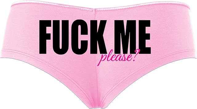 Flirty Begging Fuck Me Please DDLG Pink Boyshort Panties Sexy Underwear
