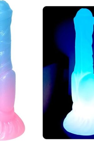 9.44in Luminous Horse Dildo - Silicone Monster Dildo Adult Anal Plug Toy, Realistic Dildo with Suction Cup Base, Extra Large Dildo Sex Toy for Women/Men