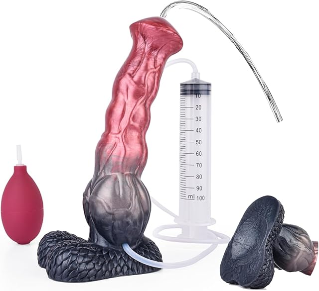 Ejaculating Silicone Horse Dildo Long Oversized Dildo Sex Toys with Suction Cups for Men and Women Couple