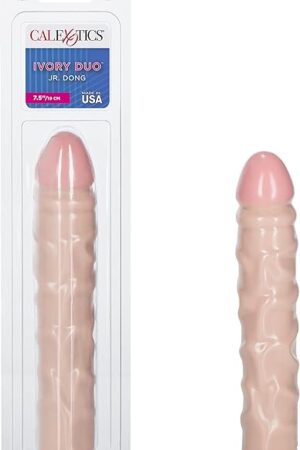 CalExotics Jr. Dong 7.5 Inch Dildo with Hand Finish Detail, Soft and Pliable - Ivory SE-0190-01-2