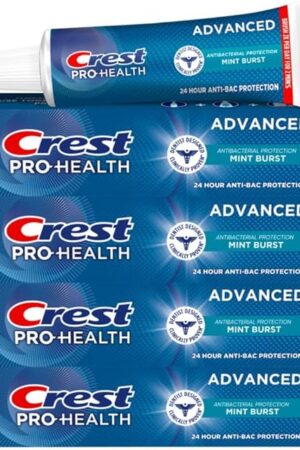Crest Pro-Health Advanced Antibacterial Protection Toothpaste - Pack of 4, 5 Oz Tubes