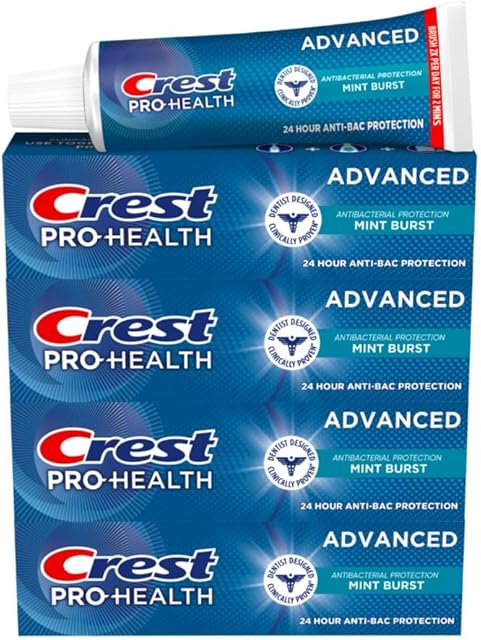 Crest Pro-Health Advanced Antibacterial Protection Toothpaste - Pack of 4, 5 Oz Tubes