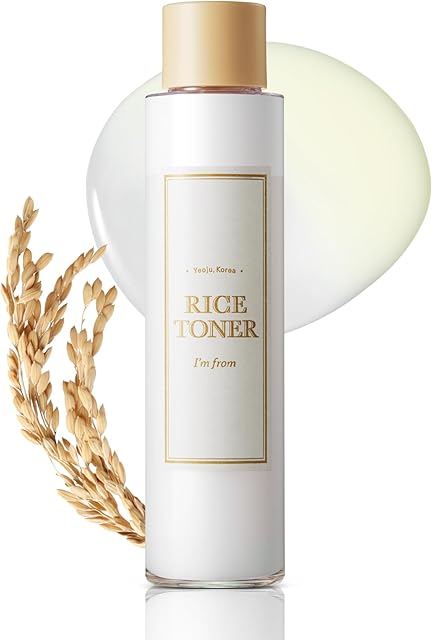 I'm from Rice Toner for Sensitive Skin, Rice Extract from Korea, Glow Essence with Niacinamide, Hydrating, Vegan, Alcohol Free, Fragrance Free, Peta Approved, K Beauty Toner, 507 Fl Oz