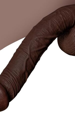 132 Inch Realistic Black Long Dildo Sex Toys, 2" Diameter PVC Thick Big Dildos with Strong Suction Cup, Lifelike BBC Huge Penis Stimulation Anal Vagina G-spot Adult Toys for Women & Gay