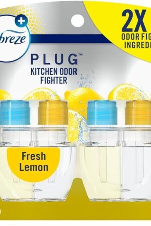 Febreze Plug In Air Freshener, Odor-Fighting Scented Oil Refill, Kitchen Odor Fighter, 2 Refills