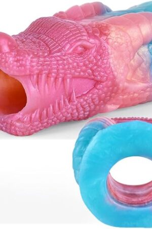 3 Different Sizes of Soft Silicone Dragon Shape Hollow Penis Sleeve Enlarger Stimulate Cock Sleeve Male Sex Toy, Stretchy Penis Extender Sleeve Penis Enlarger Adult Toys for Woman or Couple - S