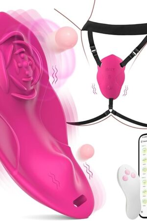 Wearable Vibrator for Women, SMAM Womens Sex Toys Vibrating Panty Thong with 20 Vibrations, APP Remote Control Mini Discreet Clit Vibrators, Female Couples Adult Toys Sex Toy, Adult Sex Toys & Games