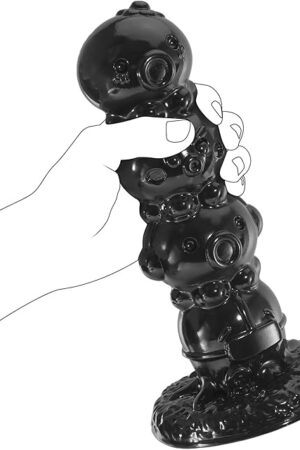 3" Diameter Thick Big Anal Plug, 9.45'' Unique-Shaped Butt Plug with Powerful Suction Base, Butt Stretcher Anal Training and Dilating Dildo Anus Beads G-Spot Sex Toys for Adult Women Men Female Male