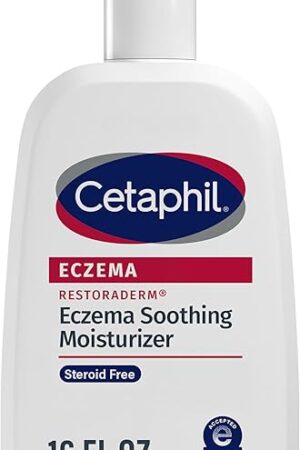 CETAPHIL ECZEMA RESTORADERM Soothing Moisturizer, For Eczema Prone Skin, 16 oz, Fewer Symptom Flare-Ups, 48 Hour Hydration, 1% Skin Protectant Colloidal Oatmeal, Steroid Free, Doctor Recommended Brand