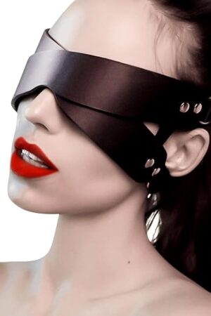 BDSM Bondage Blindfold for Adults Couples, Eye Mask Sex Pu Leather Blind Folds for Adult Sex Play, Sexy Blindfold Masks for Women Party Games Adults Couples Cosplay Play